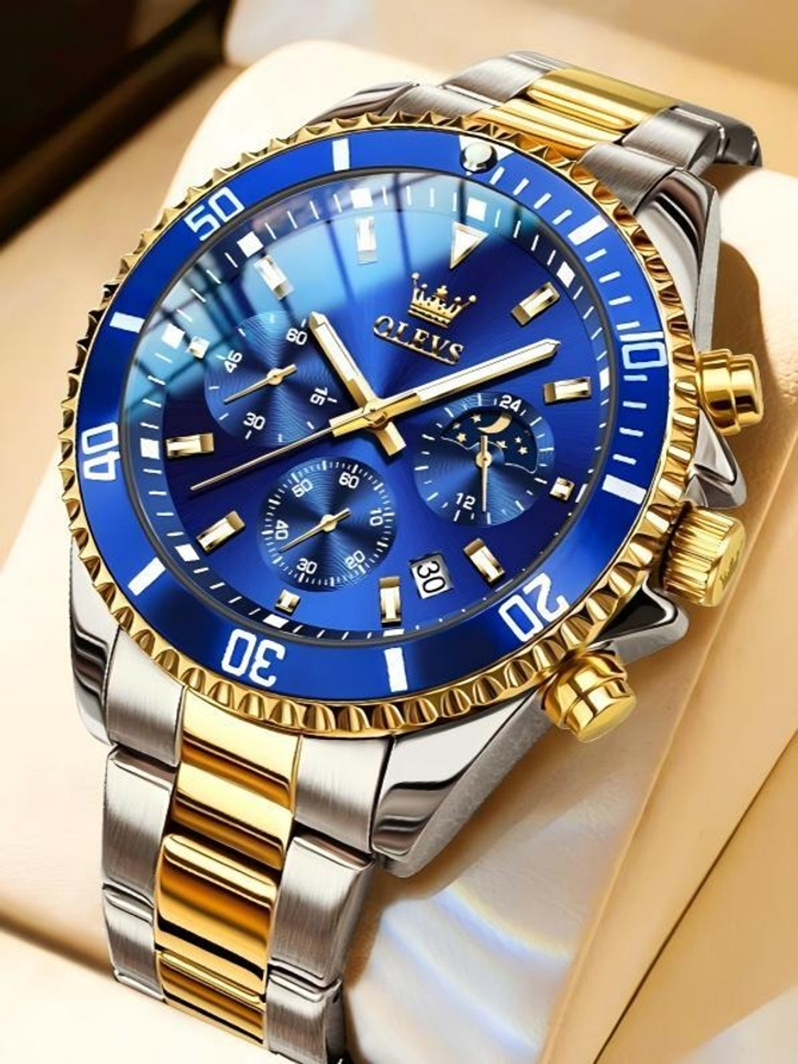 Image of Kitcone Analog mens watches watches for men 112J Analog Watch - For Men MENS WATCHES WATCHES FOR MENS LATEST STYLISH GOLDEN METAL DIAMOND STUDDED 112J