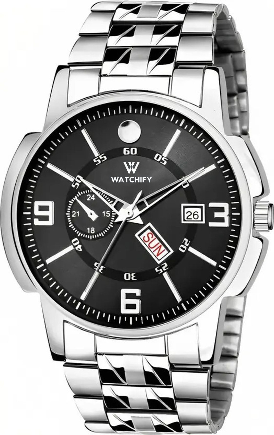Image of hmt QUARTZ Plain Square Original Silver Plated For Boys Analog Watch - For Men 440 Silver Dial 2 Tone Chain