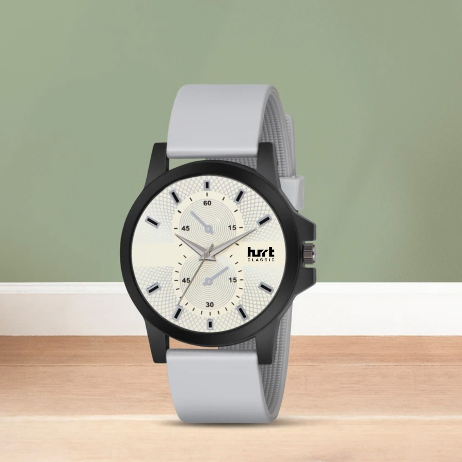 Image of FENlX Skeleton Dial Analog Men's Watch with Silicone Strap Analog Watch - For Men Fw - 109 ( Grey )