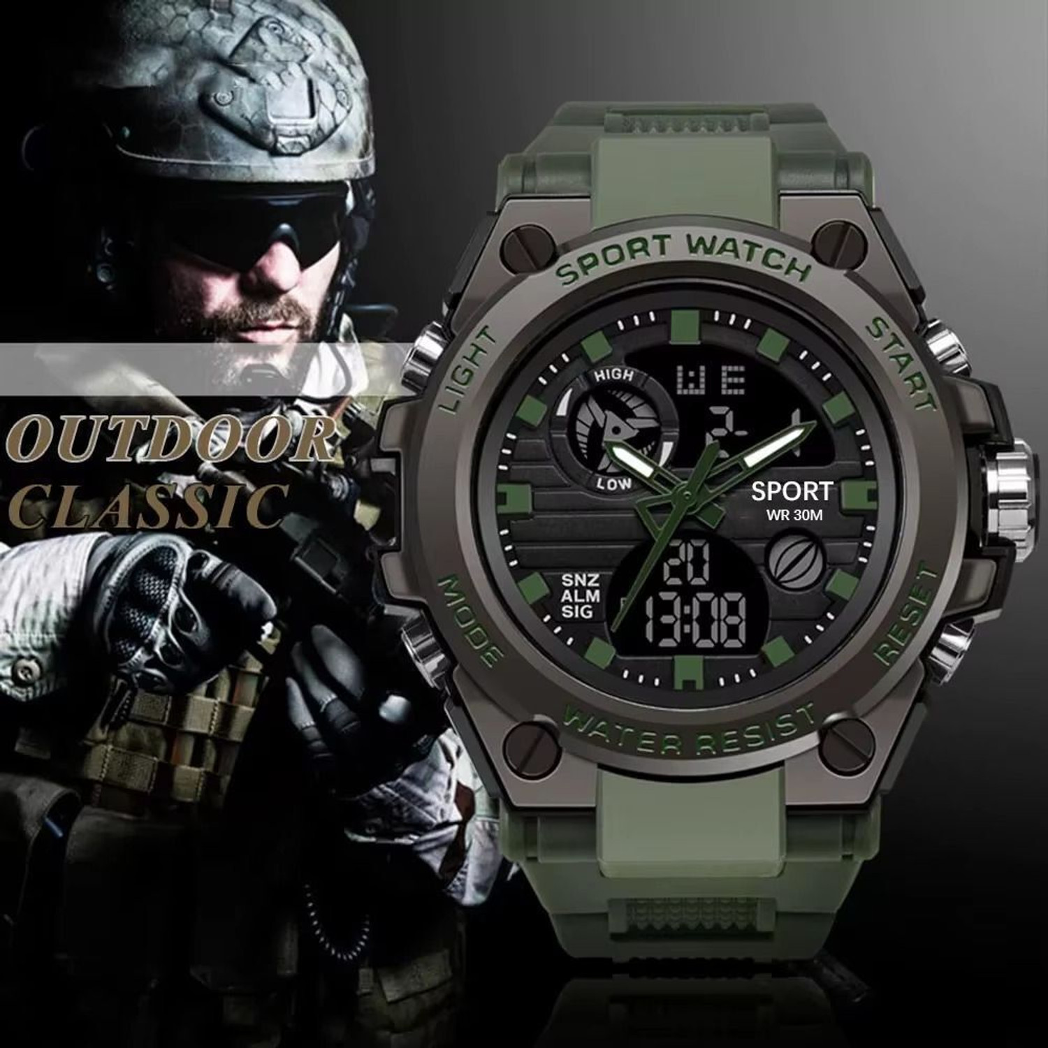 Image of Harbor High-tech analog-digital watch for men Analog-Digital Watch - For Men World time watch with analog-digital display, built for active lifestyles