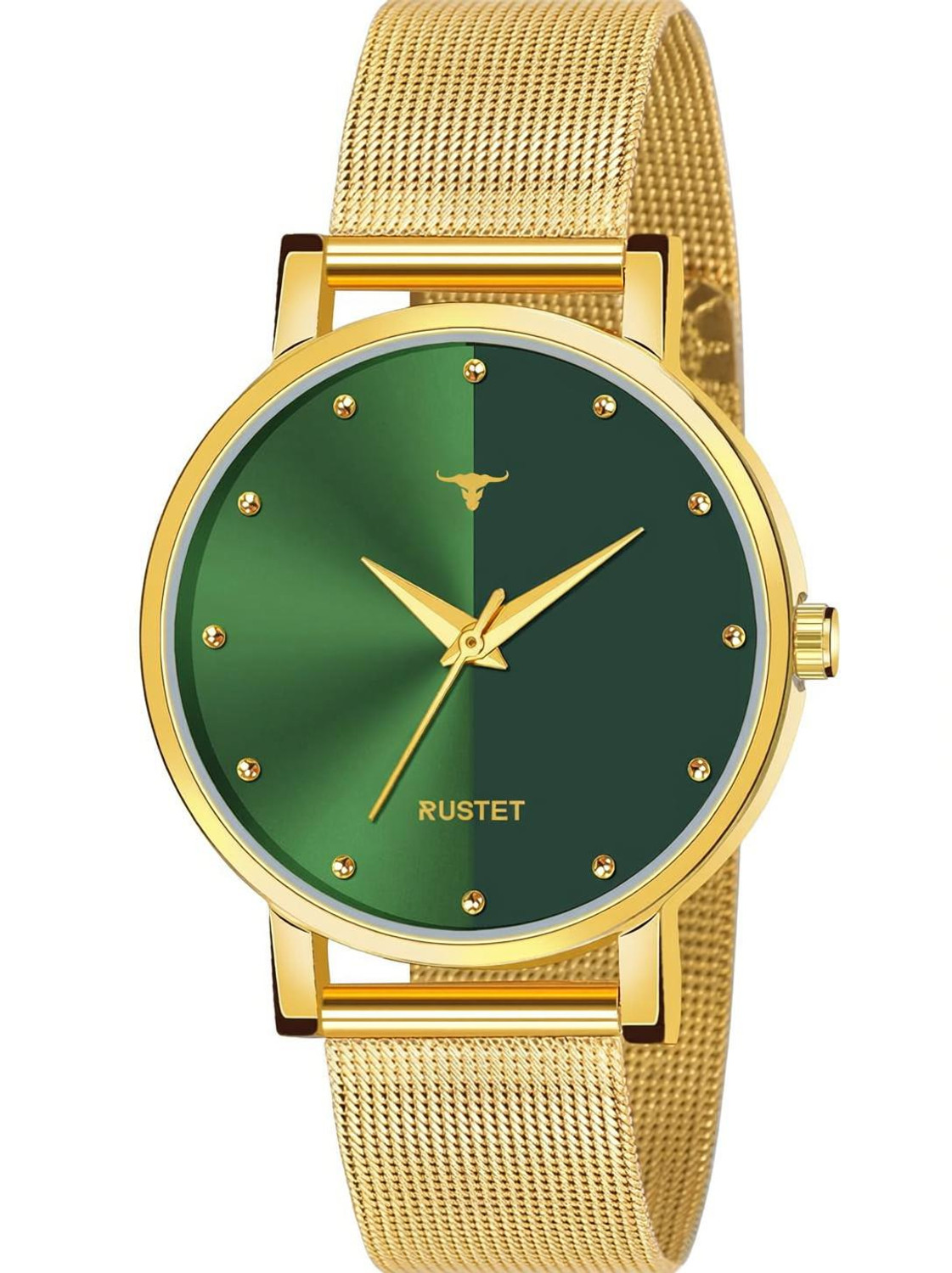 Image of TheHotPickz Vintage Watch Analog Watch - For Women Vintage Gold Chain Strap Women's Watch with Green Dial
