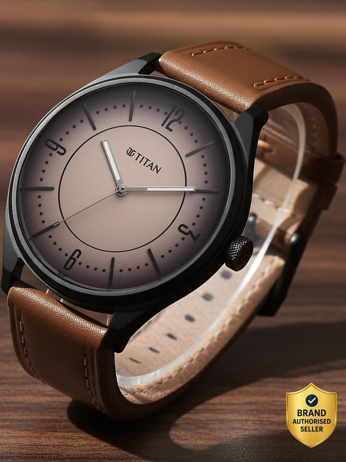 Titan Neo Basics II Beige Men's Watch - Image 1