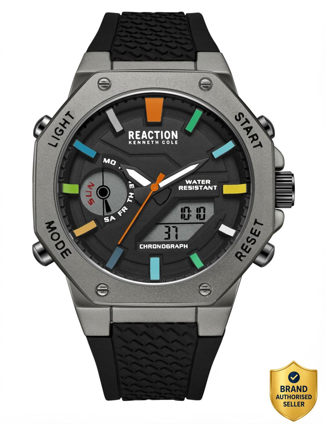 Image of Kenneth Cole Reaction Digi-Analog Men's Green Dial Watch Analog-Digital Watch - For Men KRWGP0069106