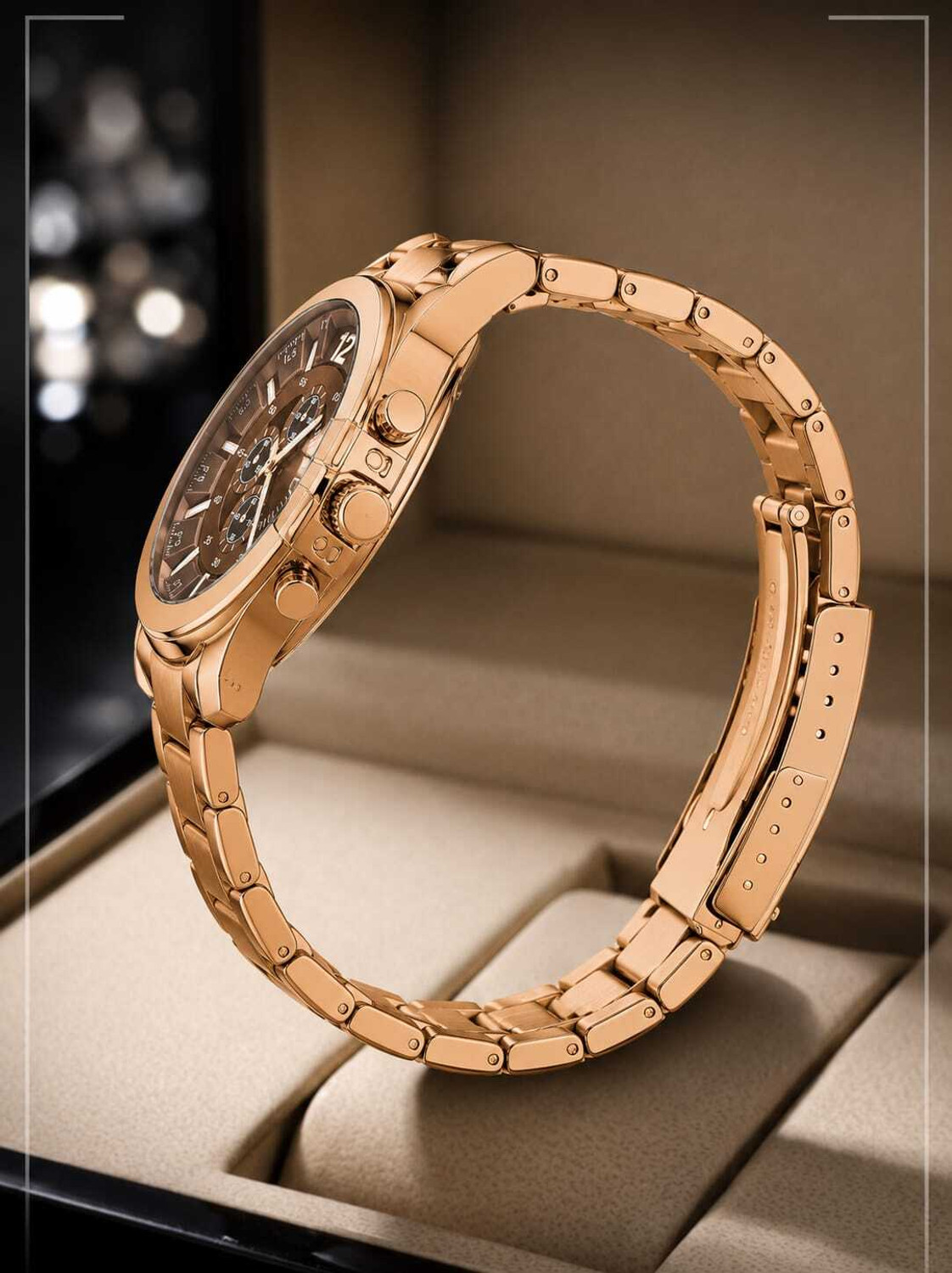 Image of GLOWVITY Analog Watch - For Men ELEGANT BROWN DIAL ANALOG WATCH FOR MEN-08