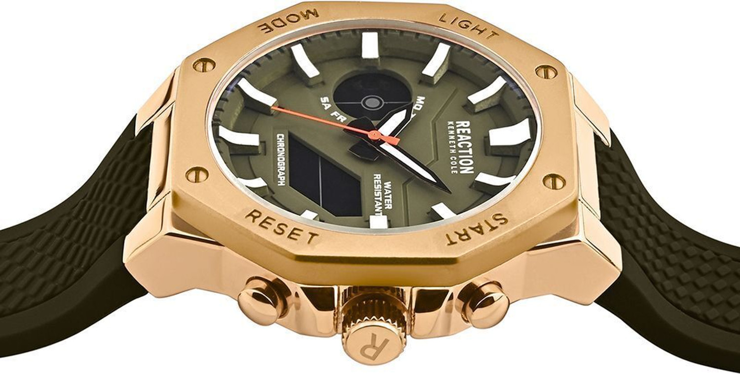 Image of Kenneth Cole Reaction Digi-Analog Men's Green Dial Watch Analog-Digital Watch - For Men KRWGP0069106