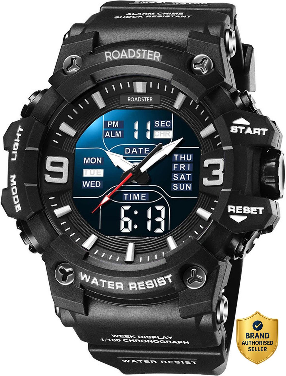 Image of Roadster Waterproof Multi-Functional Wrist Analog-Digital Watch - For Men 100836346