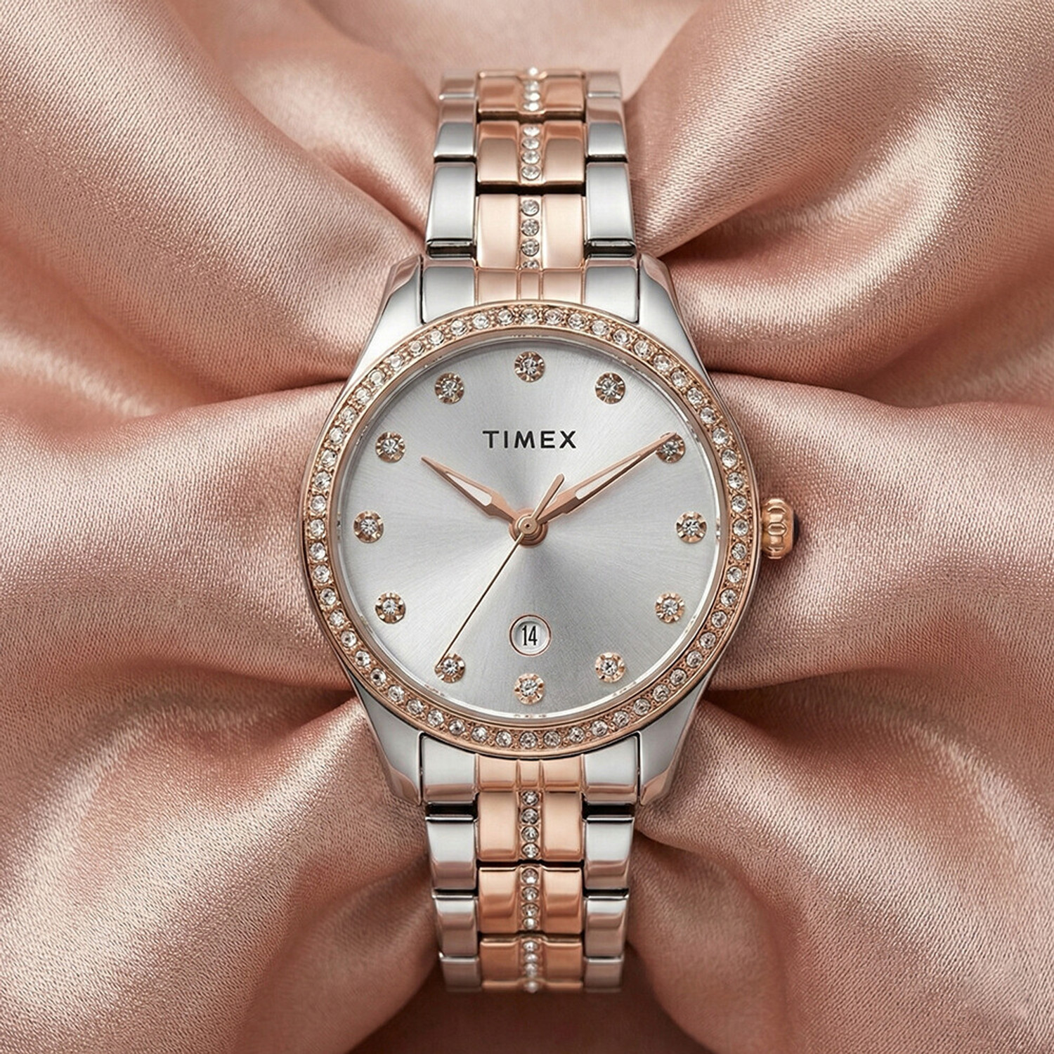 TIMEX Date Display, Silver Dial Analog Watch - For Women