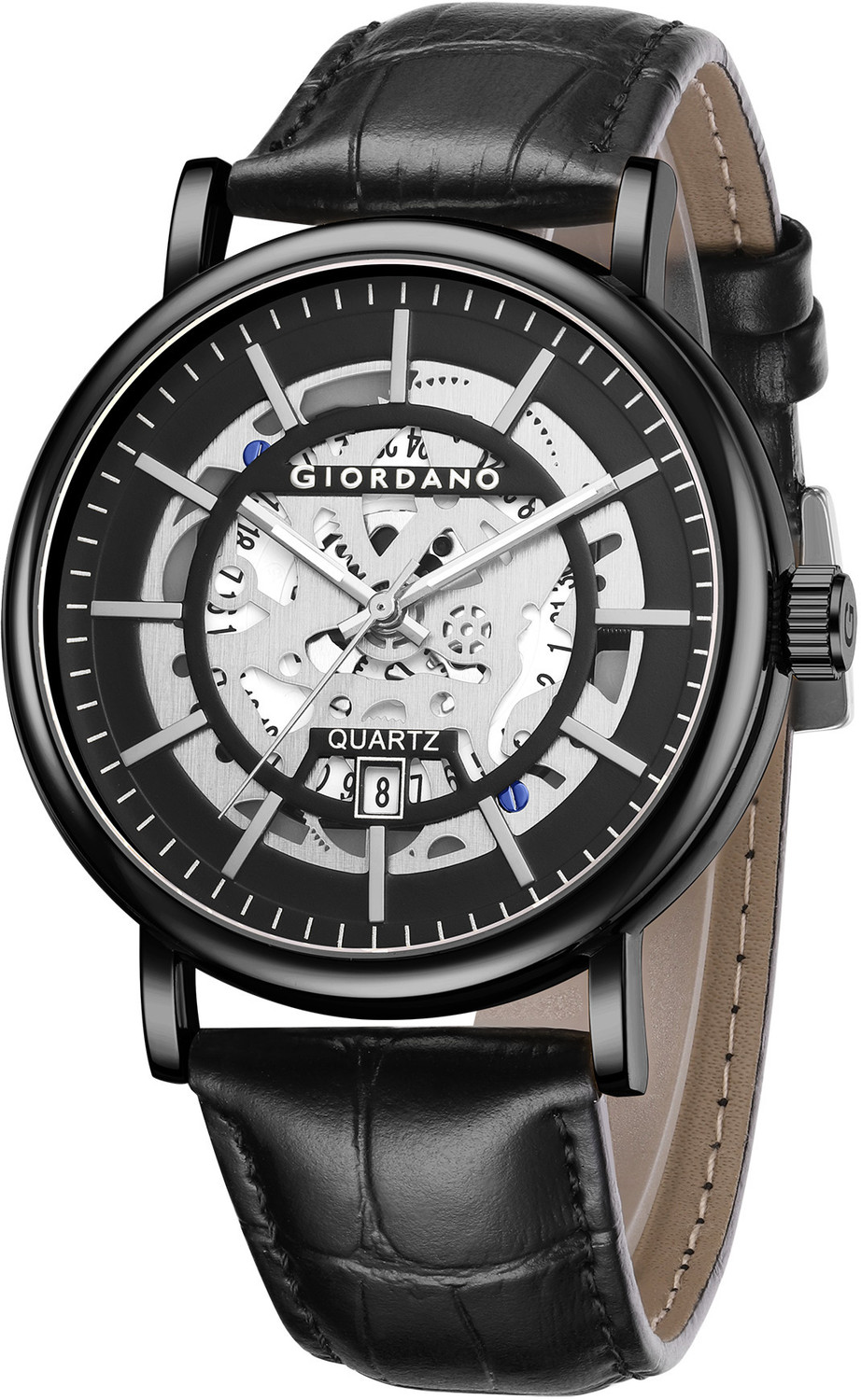 Image of FENlX Skeleton Dial Analog Men's Watch with Silicone Strap Analog Watch - For Men Fw - 109 ( Grey )