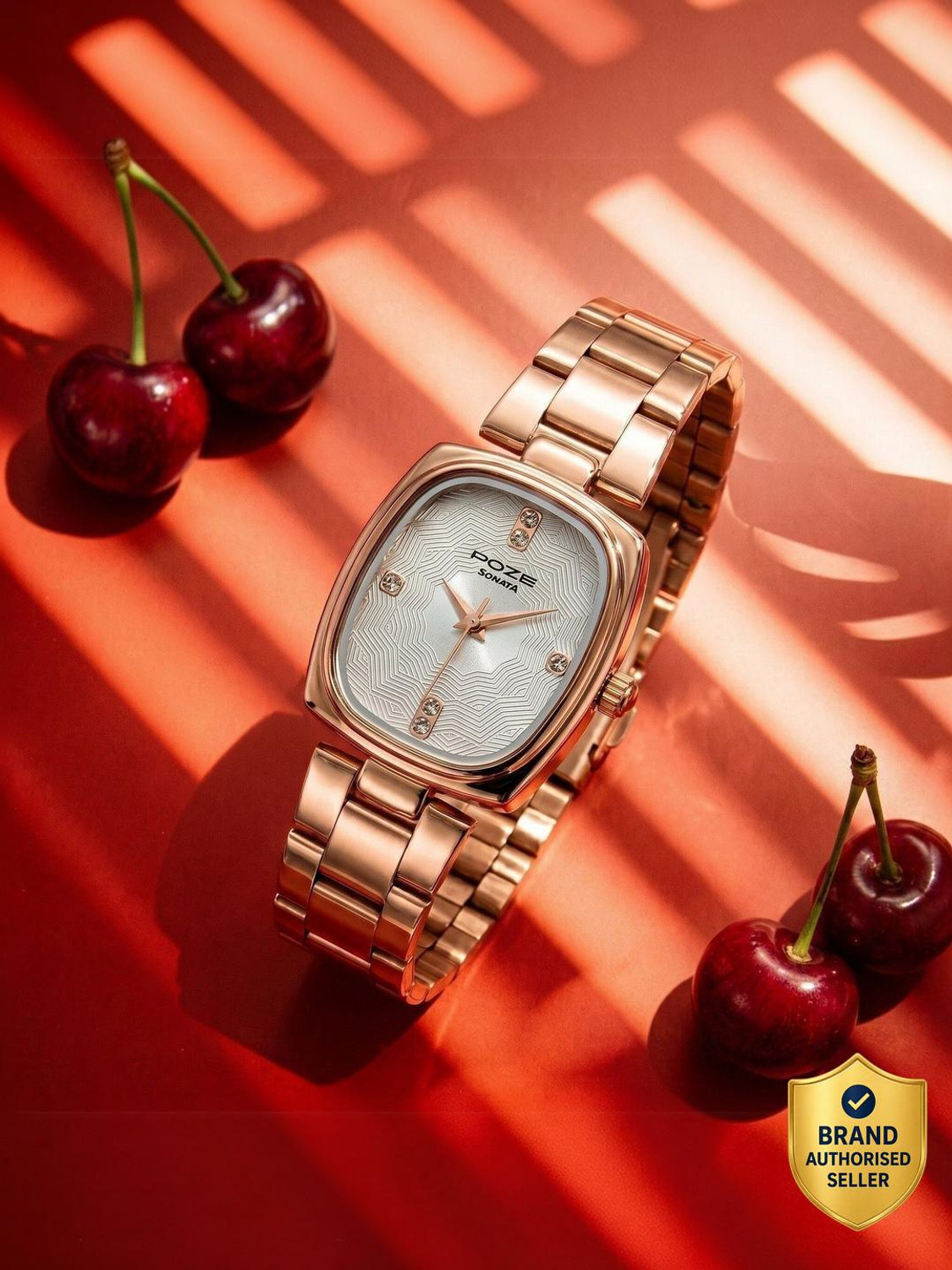SONATA Poze 9 White Dial Watch - Image 1