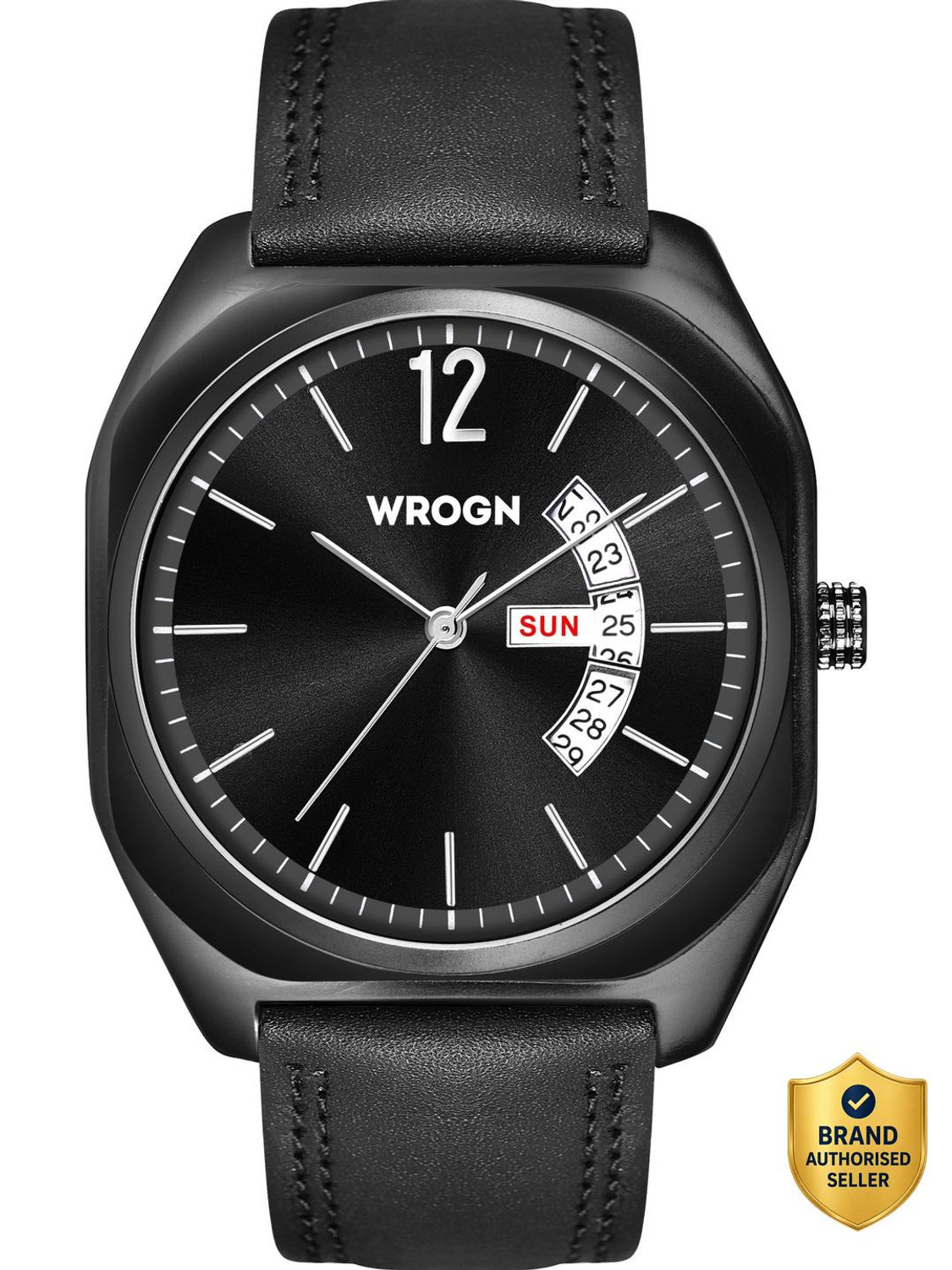 Image of WROGN Day and Date Display Analog Watch - For Men WR-6605-Black