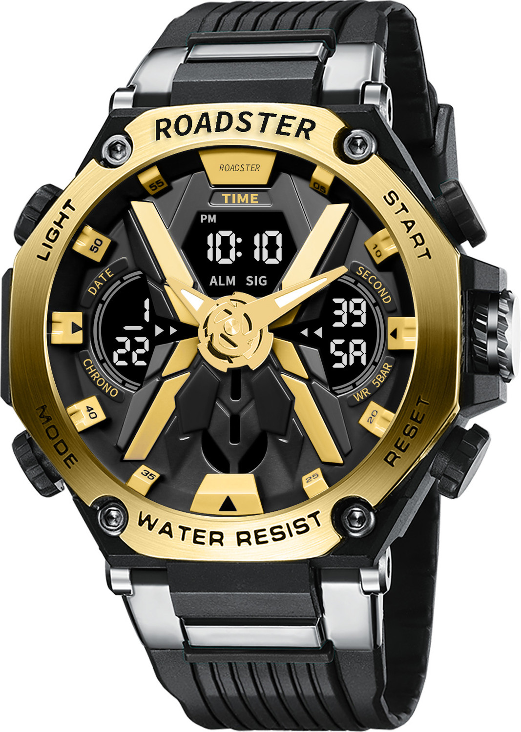 Image of Roadster Waterproof Multi-Functional Wrist Watch Analog-Digital Watch - For Men 8087