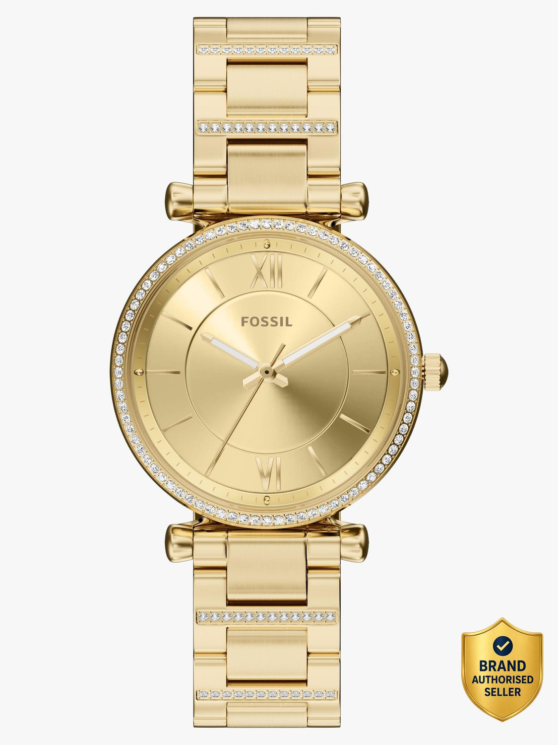 Image of GUESS Tri Bellini Champagne Round Dial Analog Watch - For Women GW0914L2
