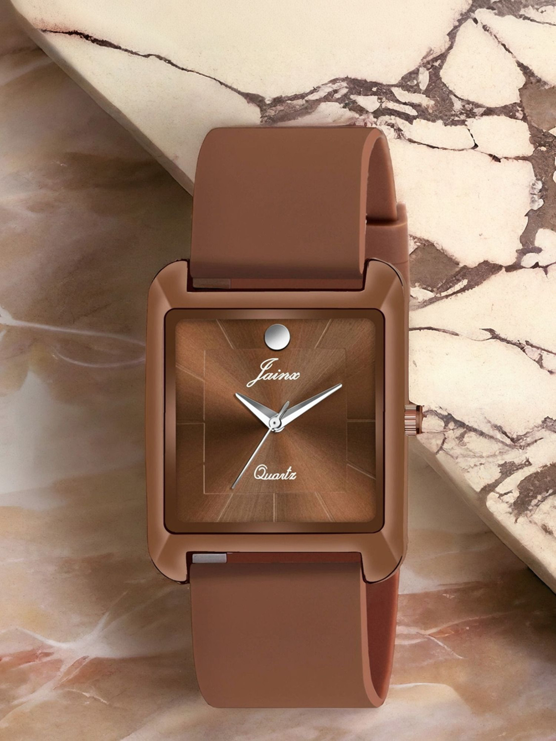 JAINX Brown Silicone Band Analog Watch - Men - Image 6
