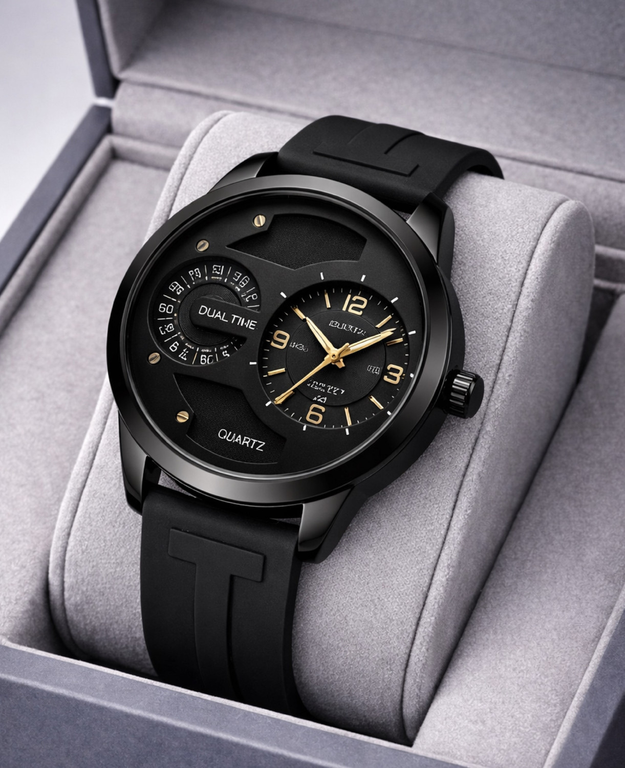 MAAN INTERNATIONAL Prime Dual Dial Quartz Black Silico - Image 1