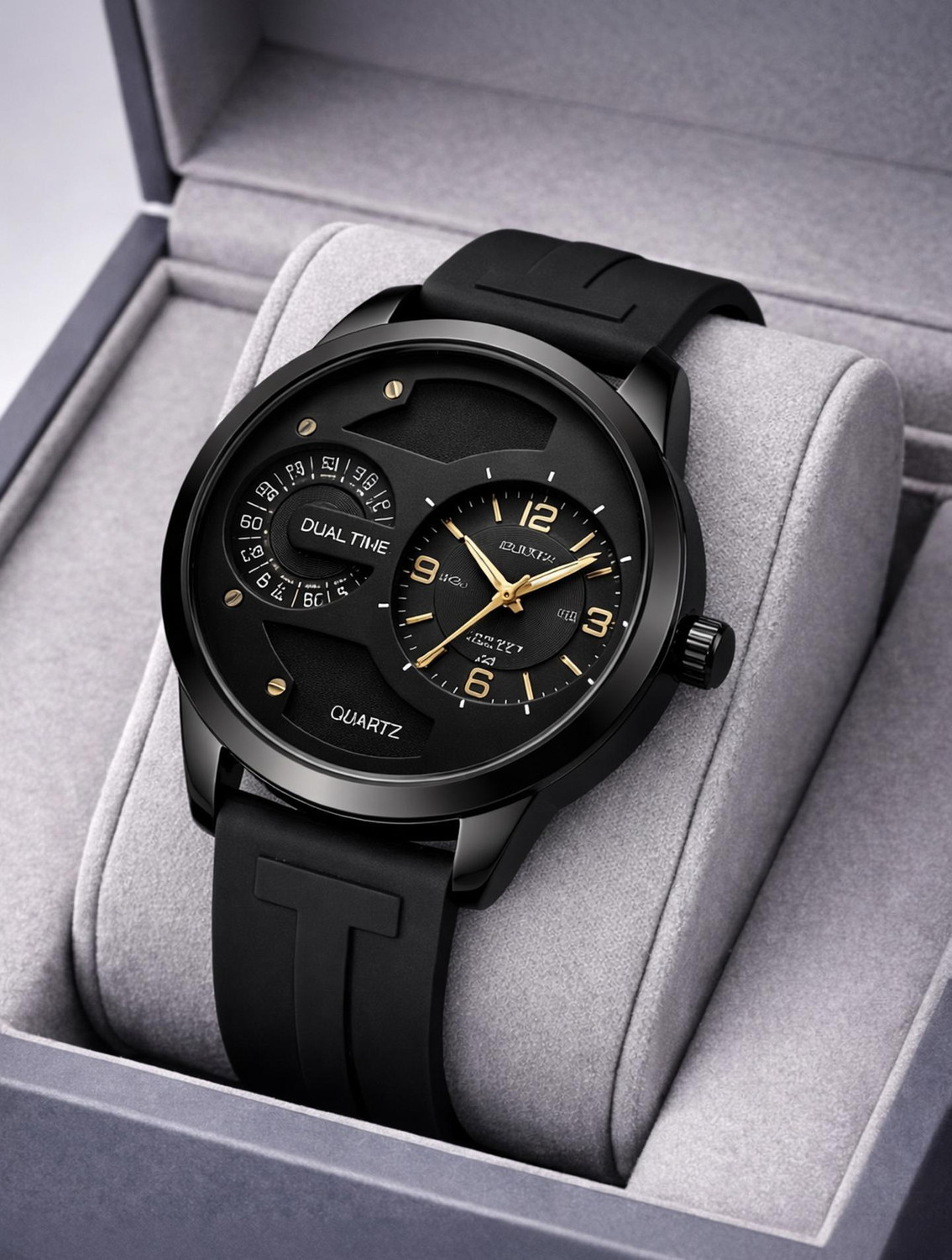 MAAN DD-2401 Prime Dual Dial Black Silicone Watch - Image 6