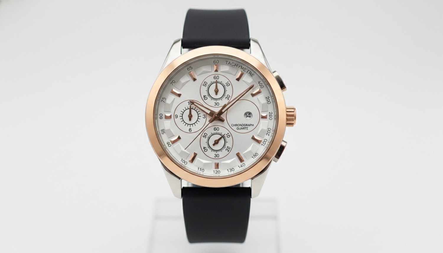 Image of Forum Analog Watch - For Men Chronograph Leather Watch