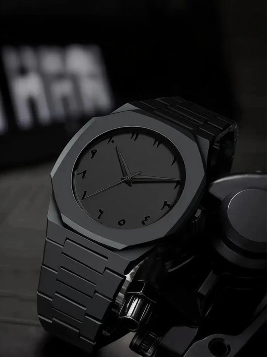 SPLAZOS Arabic Aura Black Analog Watch - Image 1