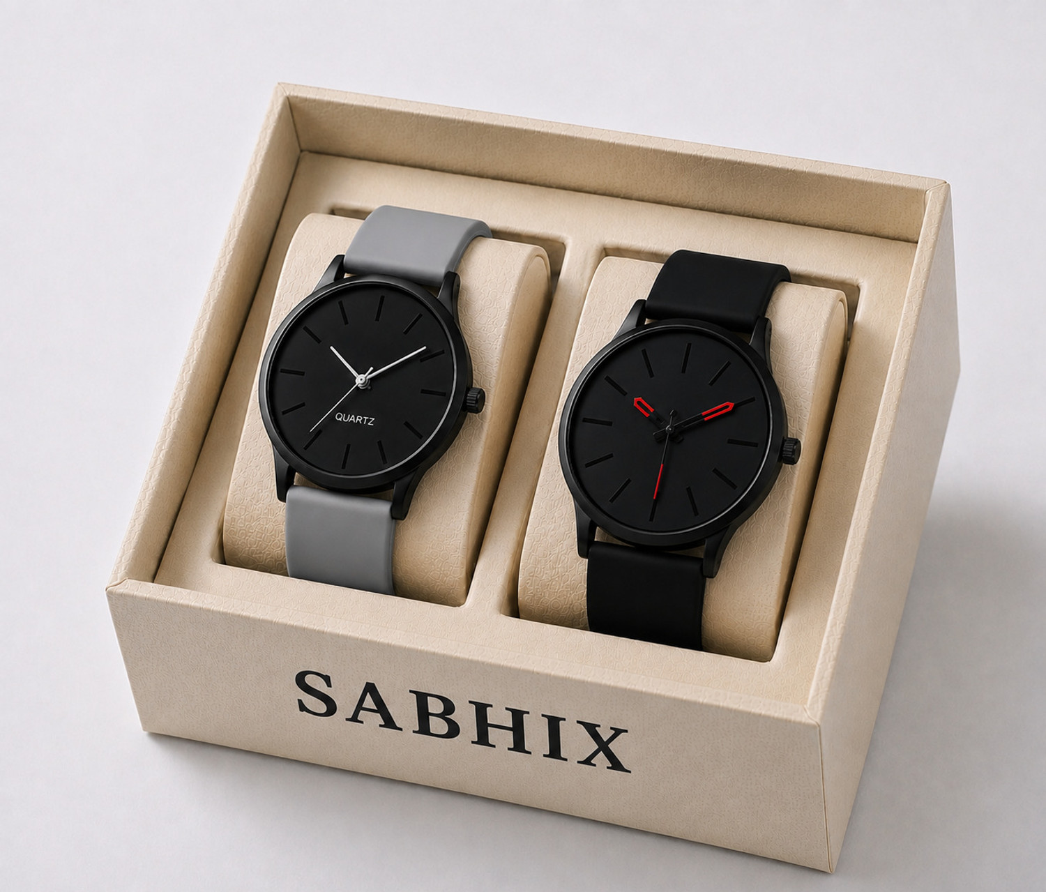SABHIX Black Dial Analog Watch Combo Pack of 2 - Image 1