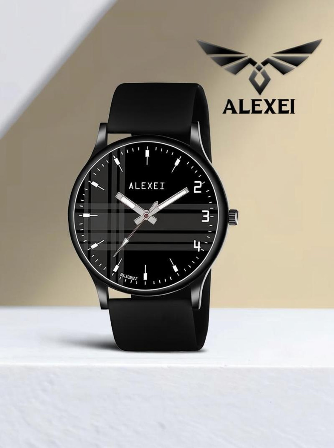 Alexei Prime Black Edition à°¬à°¾à°²à±à°° à°à±à°¸à° Premium Analog Timepiece with Modern Minimal Dial PRM-3007BK à°µà°¾à°à± - Image 1
