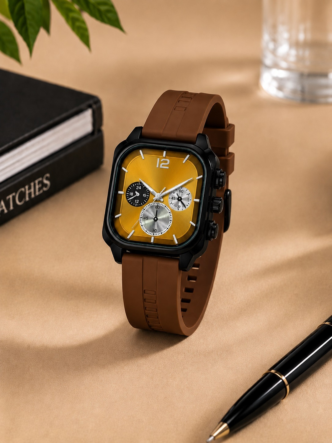 Image of MAAN INTERNATIONAL Prime Collection Dual Dial Quartz Black Silicone Strap Analog Watch - For Men MI-DD-GREY-04