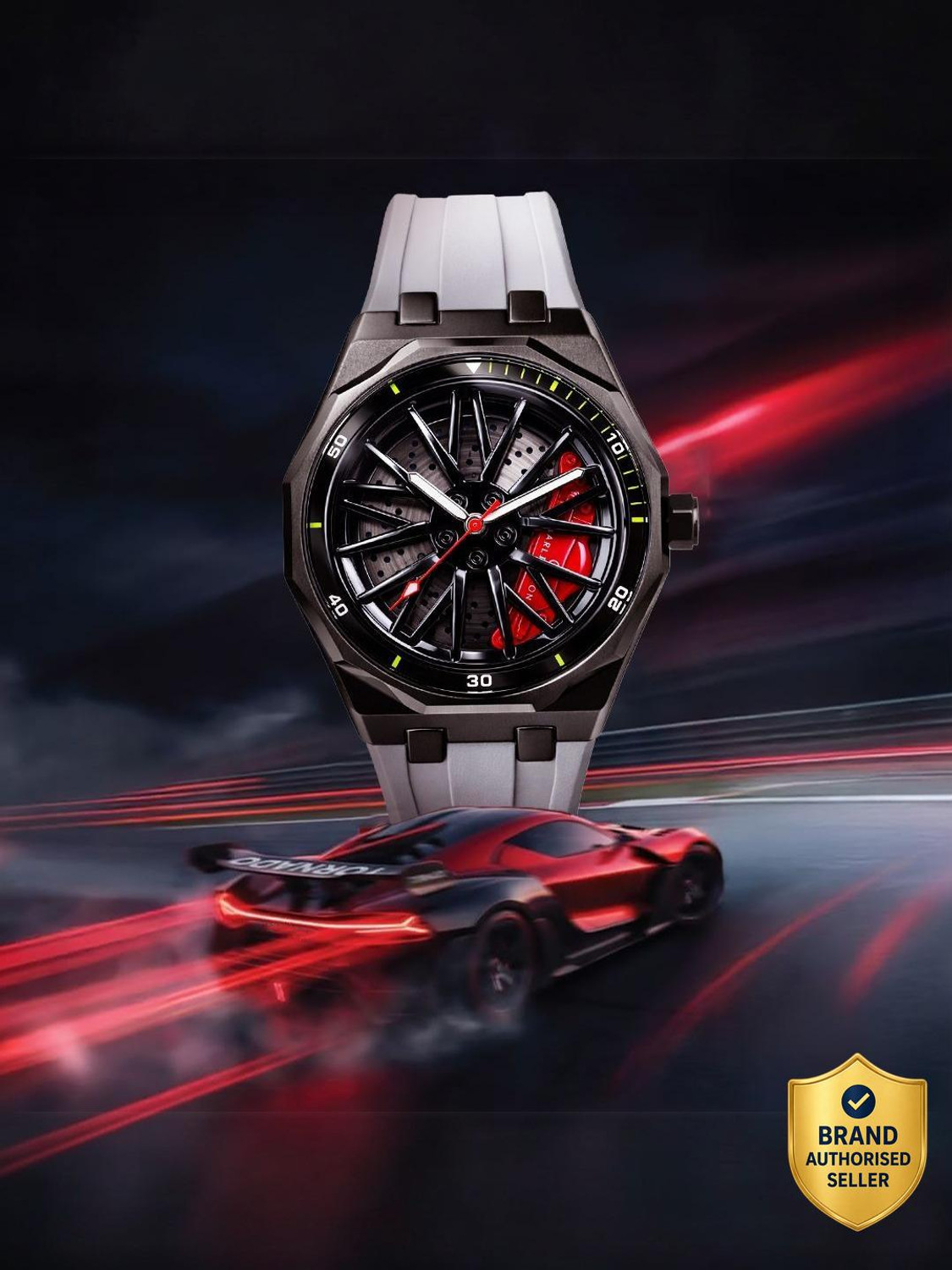 Image of Carlington Velocity Series Analog-Digital Watch - For Men CT 8088 Black