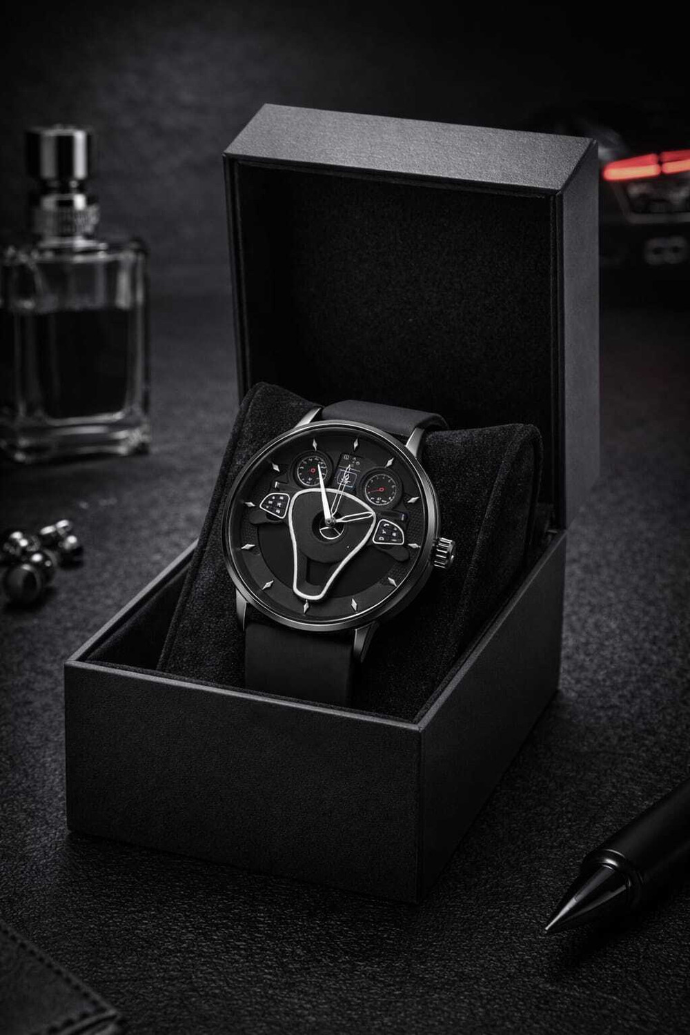 Image of spinner Analog Watch - For Men Aura Full Black Watch