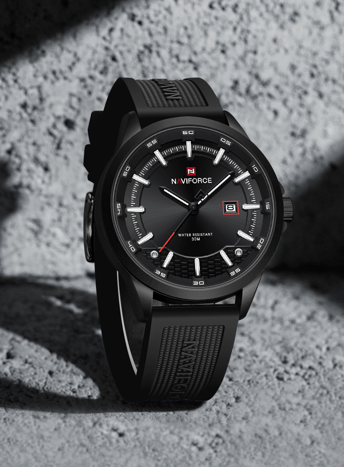 Image of NAVIFORCE Brown Men's Trendy Leather Strap Sports Waterproof Luminous Analog Watch - For Men NF9248L Simple and stylish