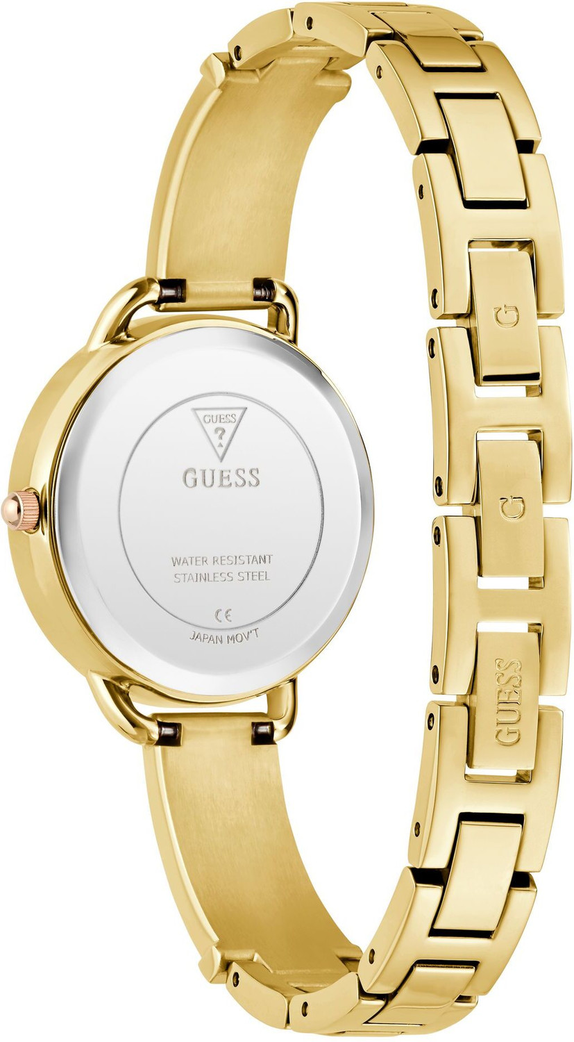 Image of GUESS Tri Bellini Champagne Round Dial Analog Watch - For Women GW0914L2