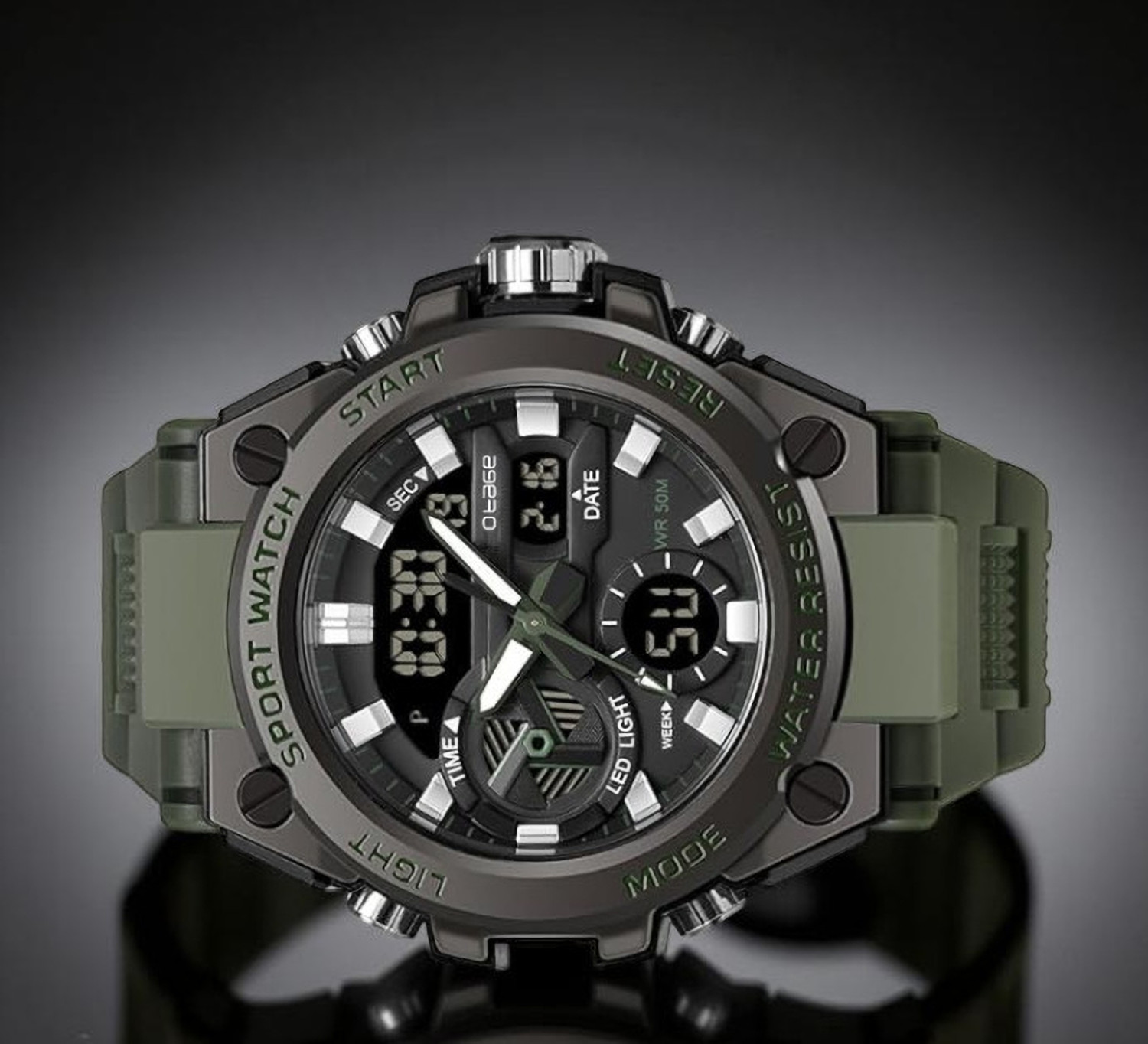 Image of moco Analog-Digital Watch - For Boys G-SHOCK Batman Edition Green