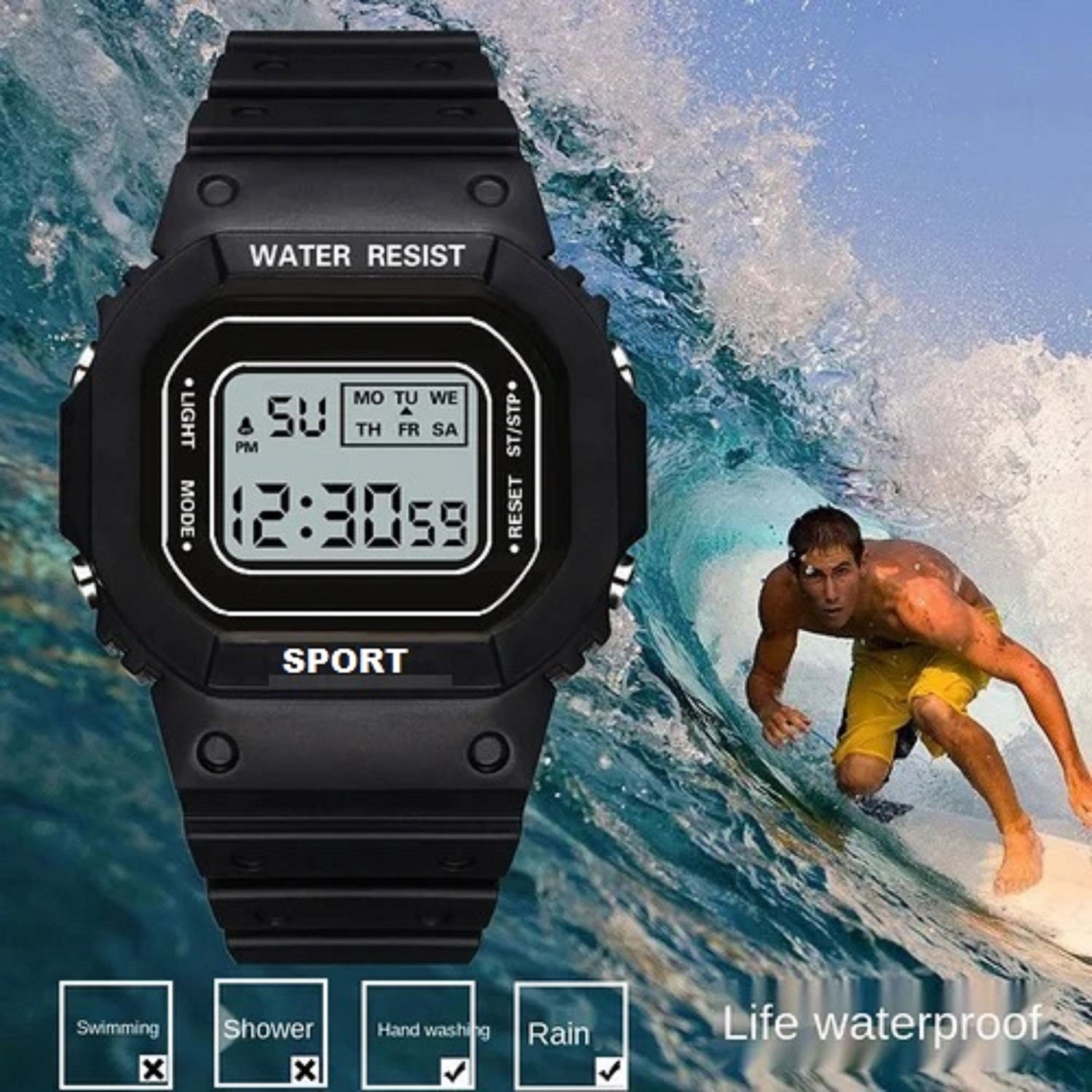 Image of KHANDERAYA Digital Watch - For Men & Women Flip-SilverWRgasio-TK010