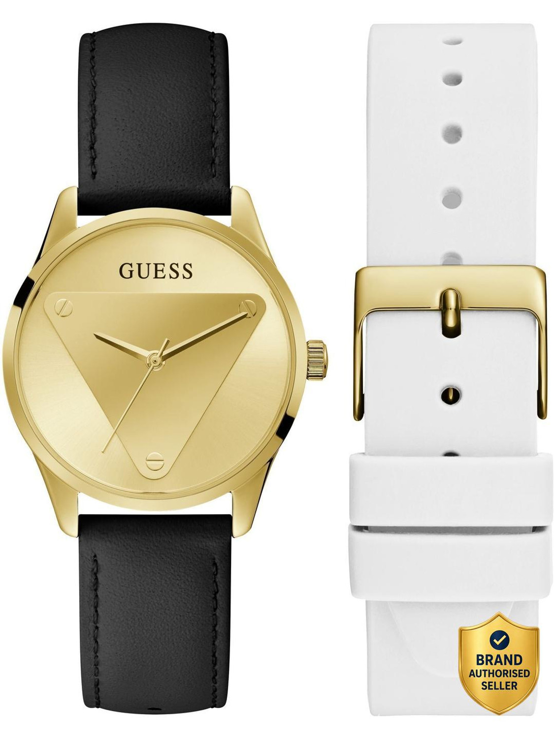 Image of GUESS Tri Bellini Champagne Round Dial Analog Watch - For Women GW0914L2