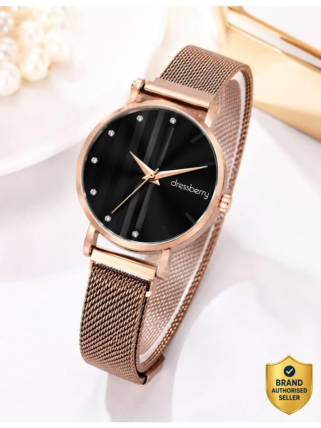 Dressberry Stylish Analog Magntic Strap Watch For Women Analog Watch - For Women