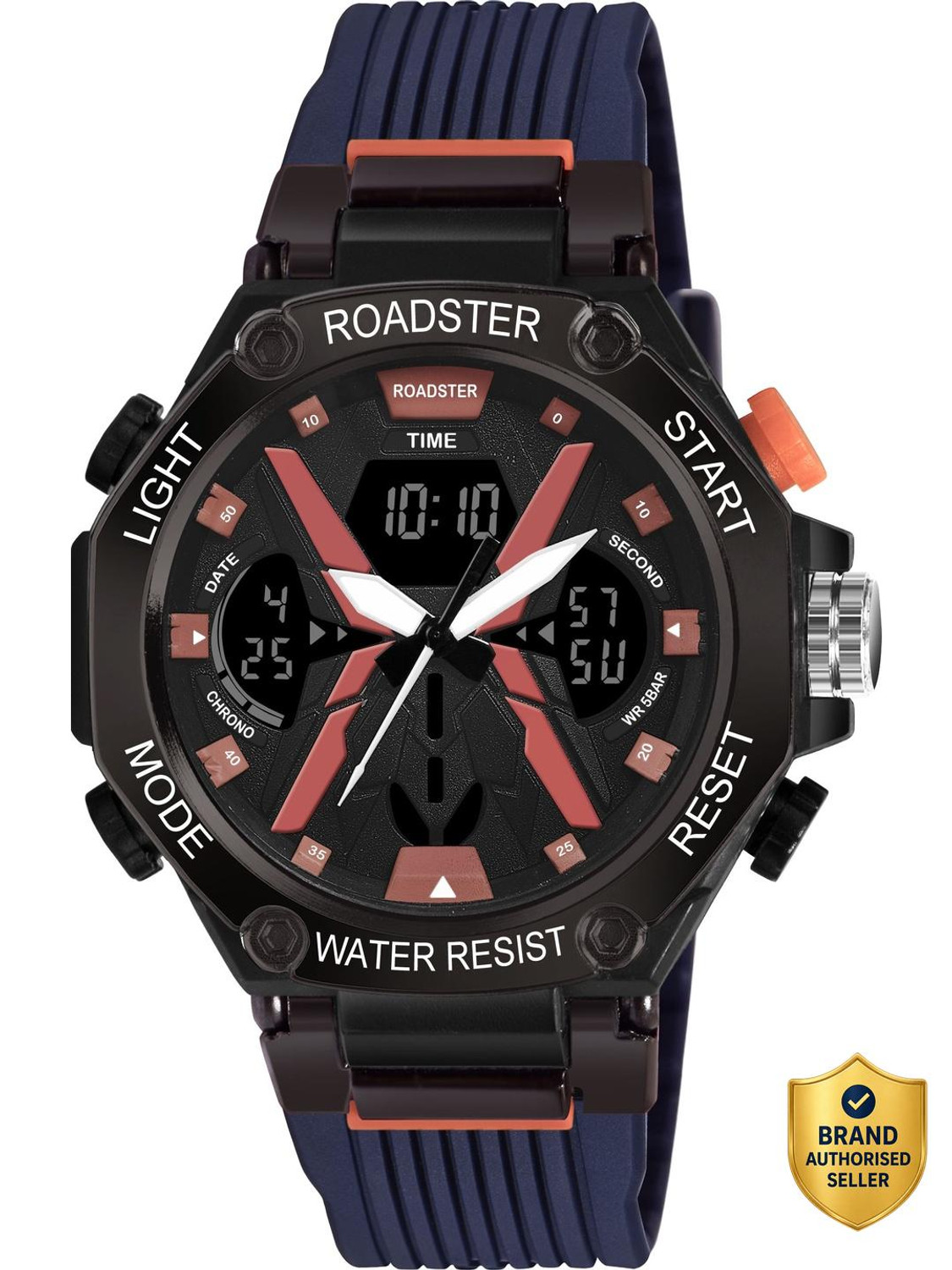 Image of Roadster Waterproof Multi-Functional Wrist Analog-Digital Watch - For Men 100836346