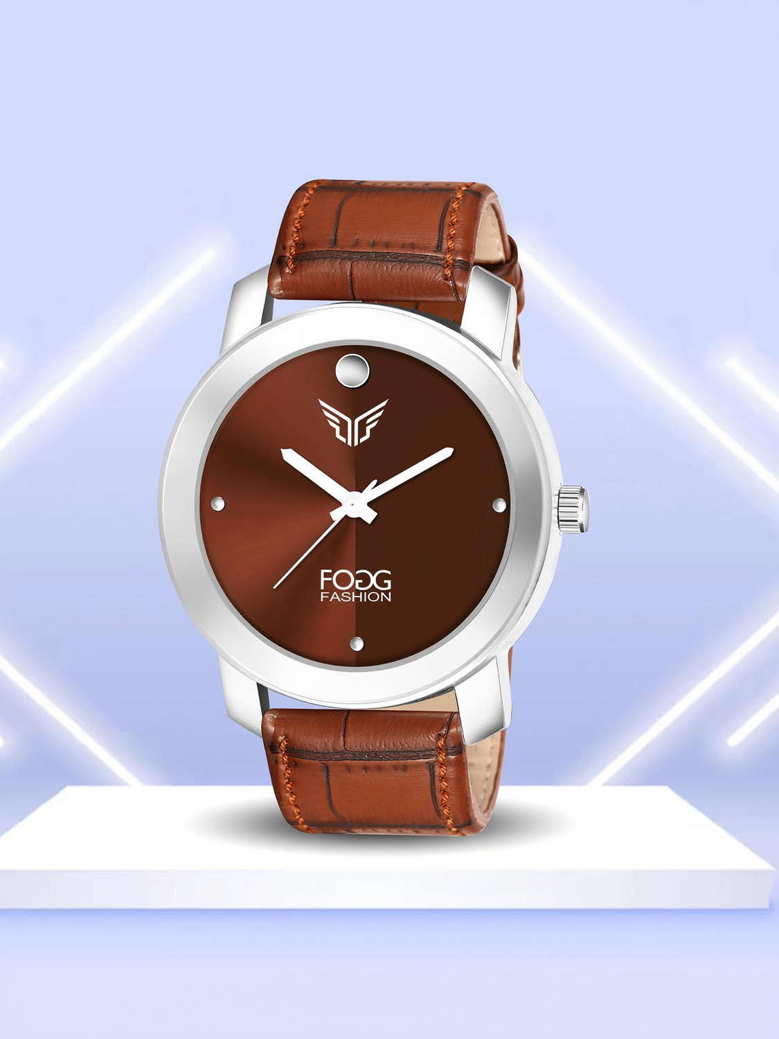 Image of FOGG Big Dial Analog Watch - For Men 1220-Brown