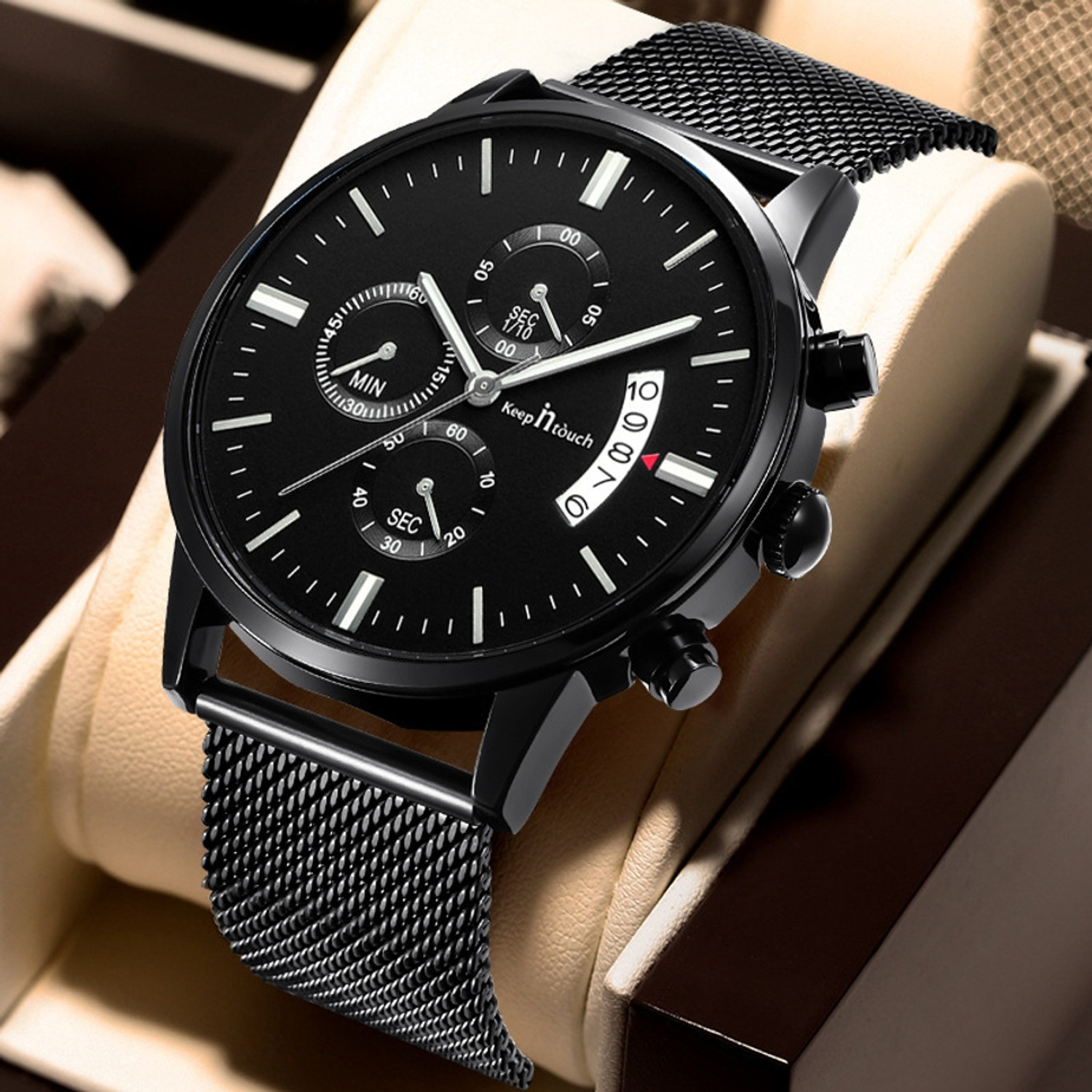 Image of Kitcone Analog mens watches watches for men 112J Analog Watch - For Men MENS WATCHES WATCHES FOR MENS LATEST STYLISH GOLDEN METAL DIAMOND STUDDED 112J