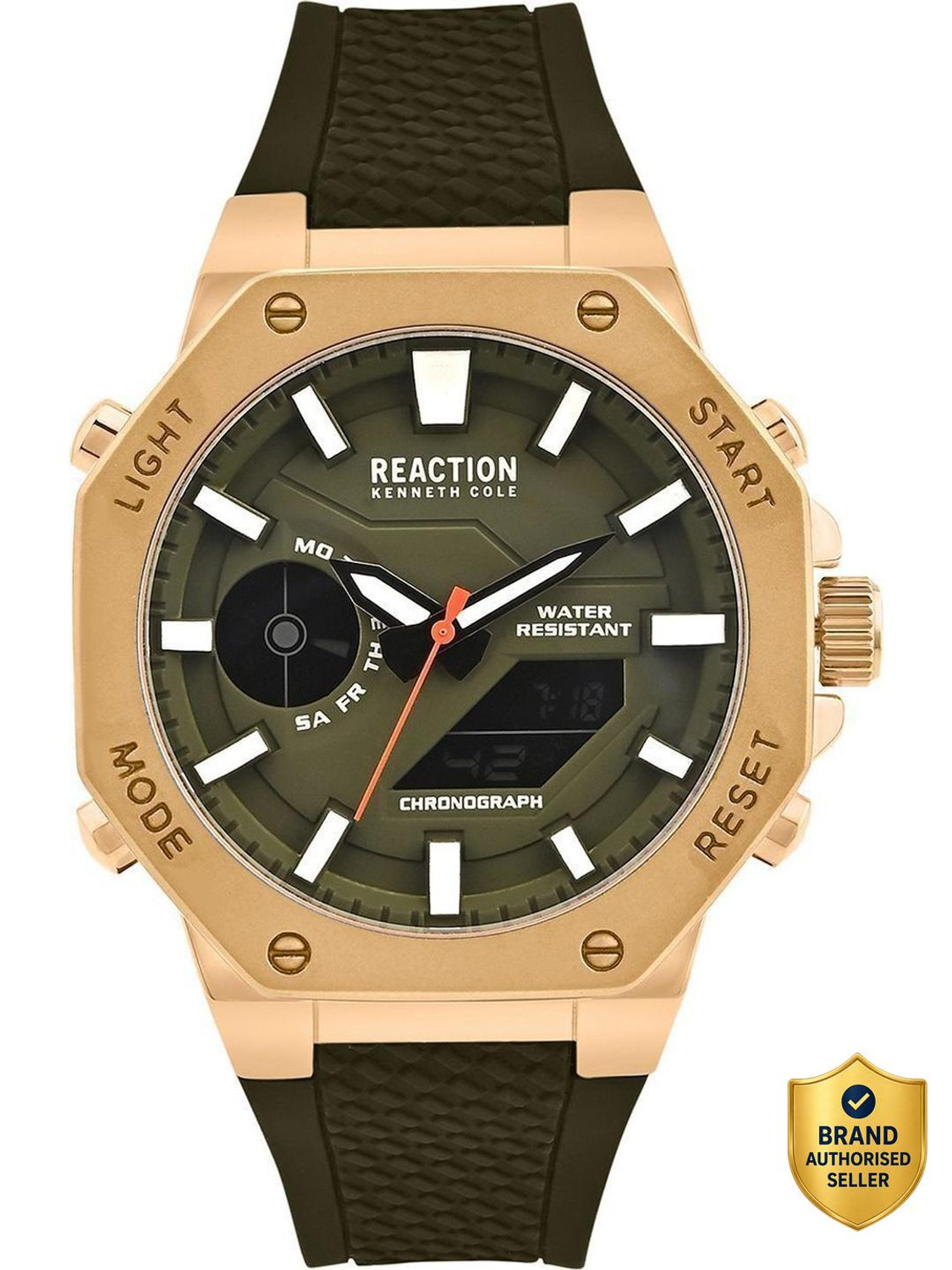 Image of Kenneth Cole Reaction Digi-Analog Men's Green Dial Watch Analog-Digital Watch - For Men KRWGP0069106