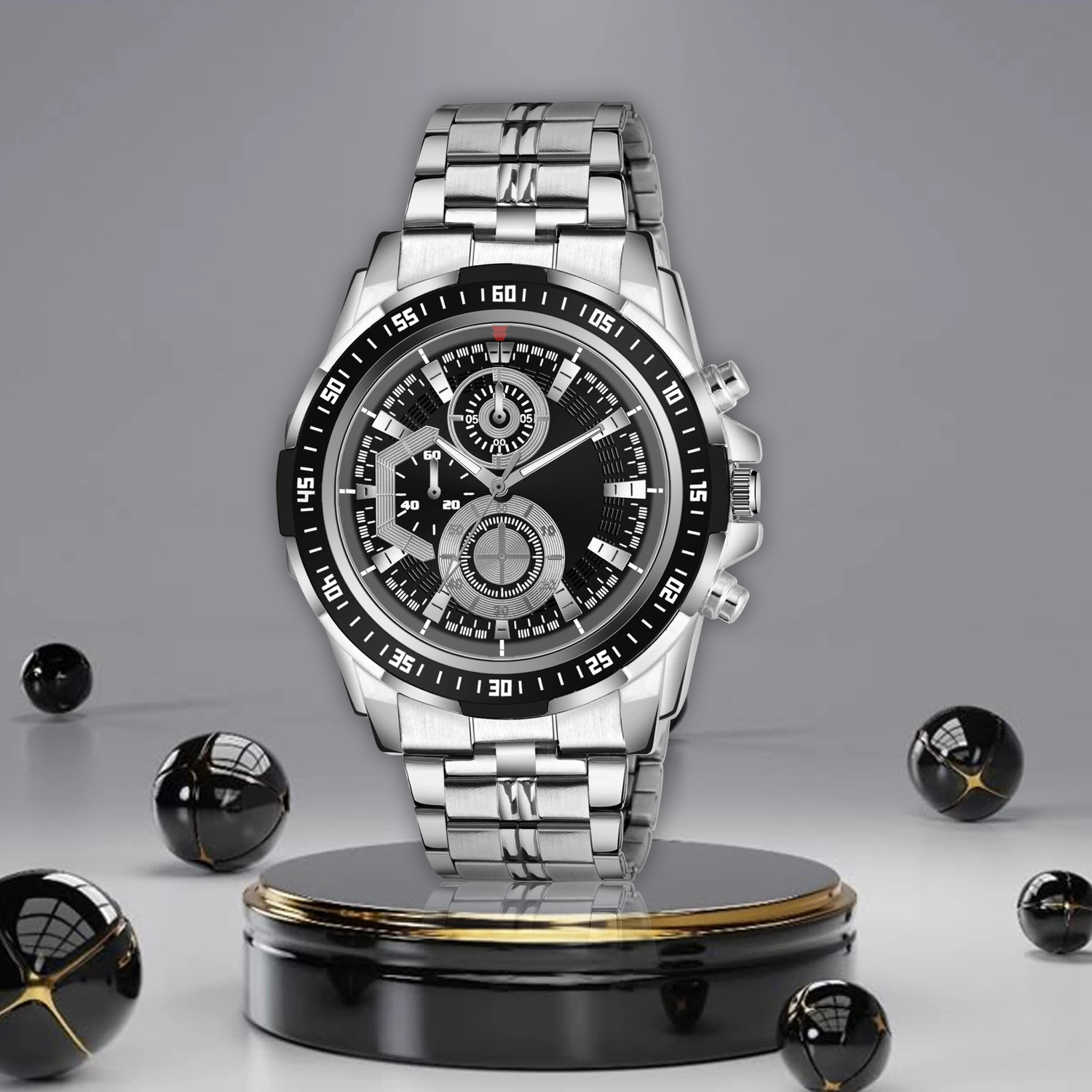 Image of Roman Star Analog Watch - For Men RS-1457