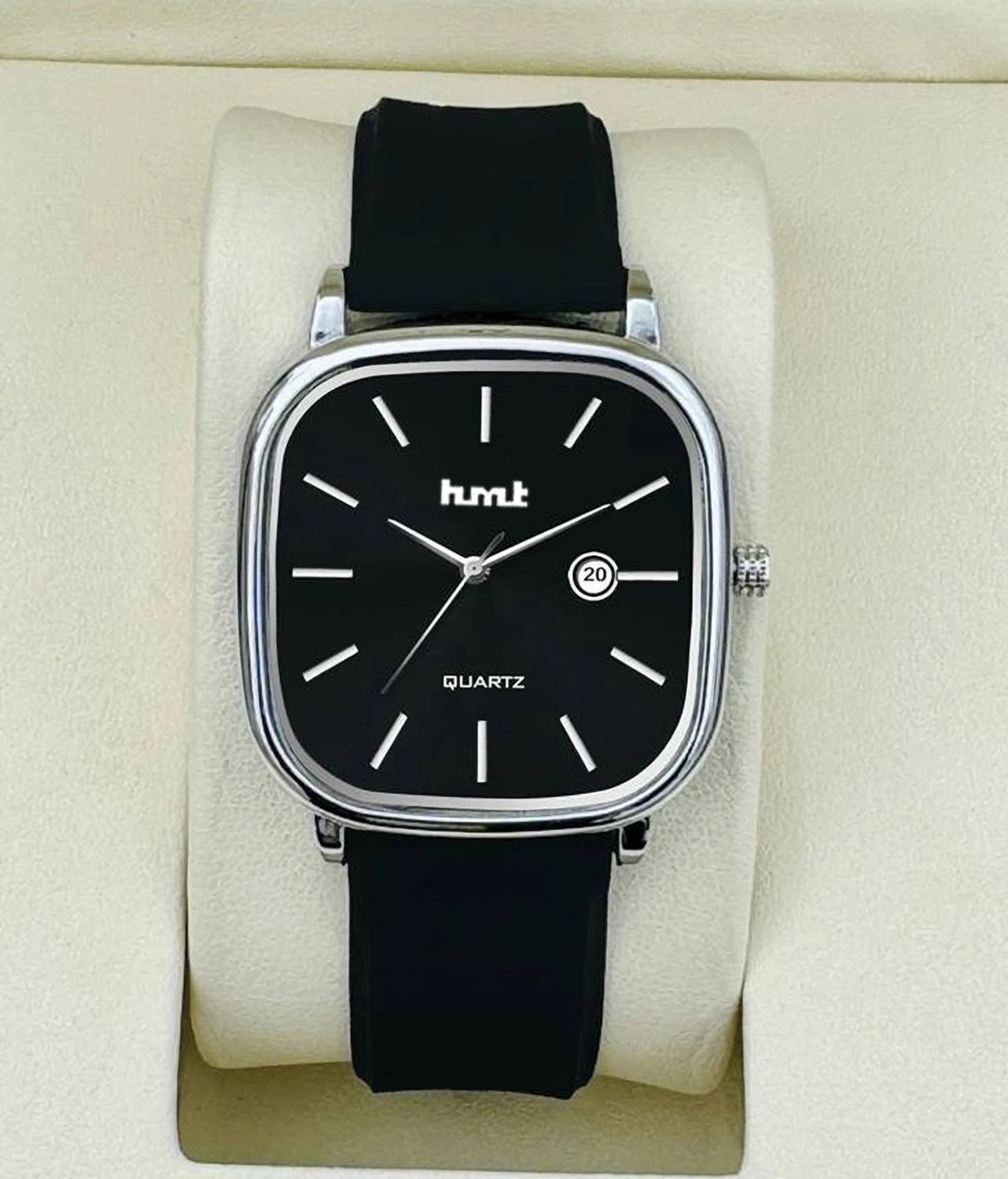 Image of Sylvi SY-1037-OPUS-SILICONE Analog Watch - For Men Opus Black Silicone Strap Watch for Men