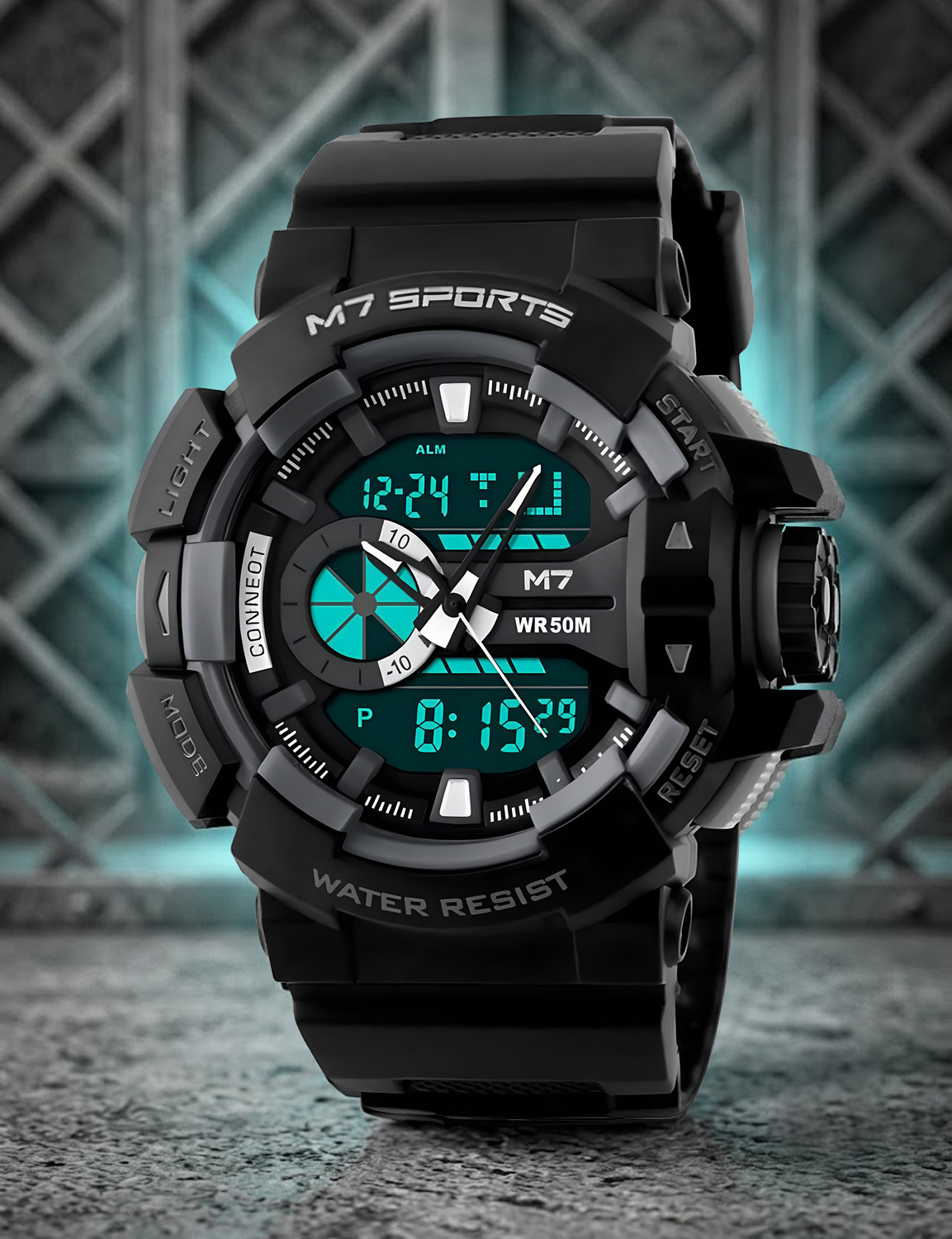Image of Roadster Waterproof Multi-Functional Wrist Watch Analog-Digital Watch - For Men 8087