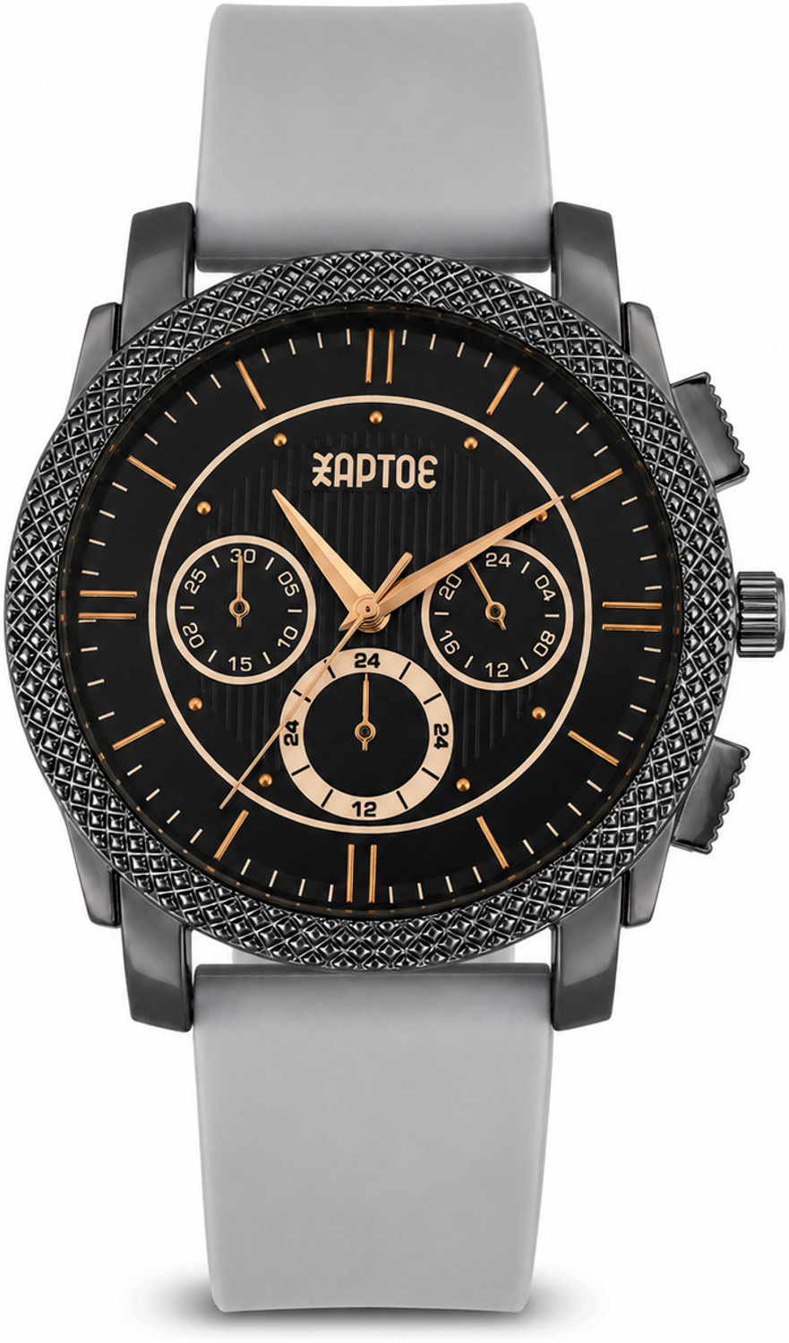 Image of FENlX Skeleton Dial Analog Men's Watch with Silicone Strap Analog Watch - For Men Fw - 109 ( Grey )