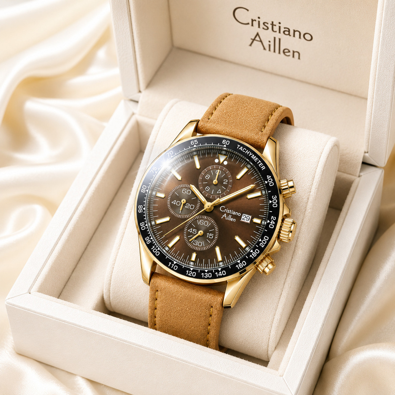 Image of Kenneth Cole Reaction Men's Chronograph Yellow Watch | Yellow Tonneau Dial Analog Watch - For Men KRWGO0071203