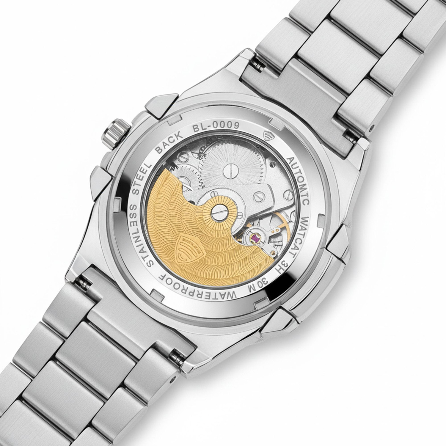 Image of Benling Regalia Series Automatic Watch for Men Analog Watch - For Men - Open Heart Dial with Moonphase | Stainless Steel Chain