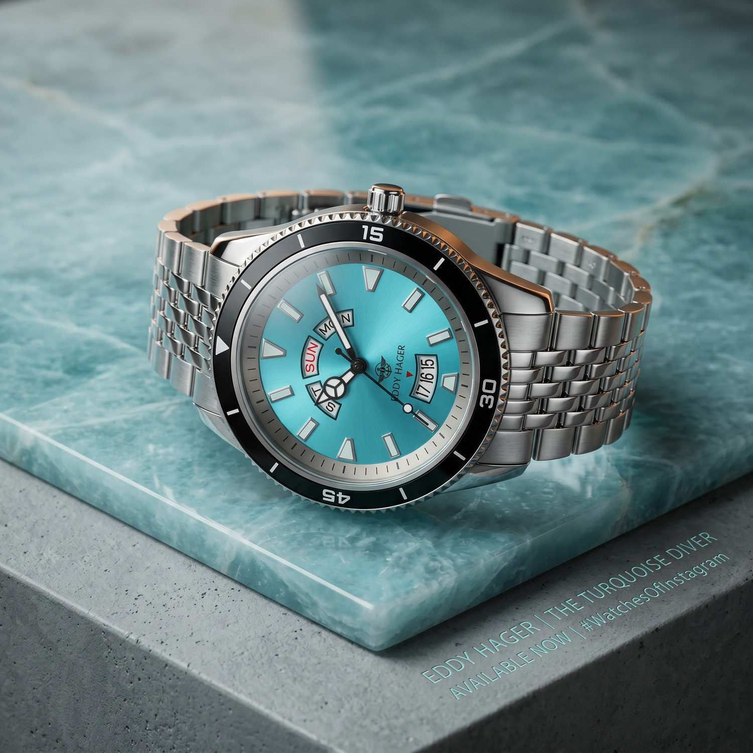 Image of AXE Style DayDate /Brand Stainless Steel Chain Wrist /Hands Company 2 Watch For Mens & Boys Analog Watch - For Men PRESENTS C035 FASHIONABLE BOLD BLUE DAY & DATE 2 WATCH COMBO