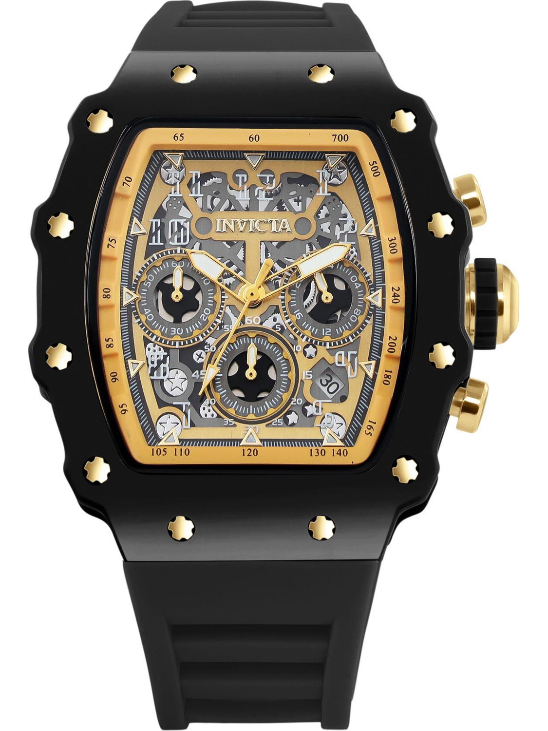 INVICTA Racing Quartz Gold Dial Men's Watch 69728 - Image 1