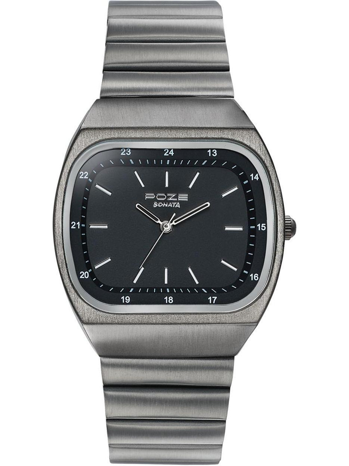 SONATA Poze 9 Quartz Black Dial Analog Watch - Image 1