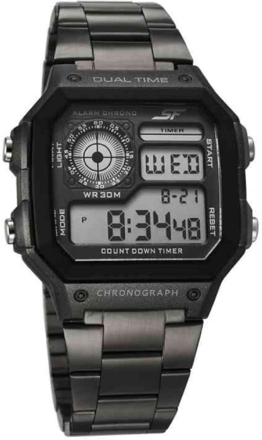Image of Forum Analog-Digital Watch - For Men Stylish Black Analog Wrist Watch for Men