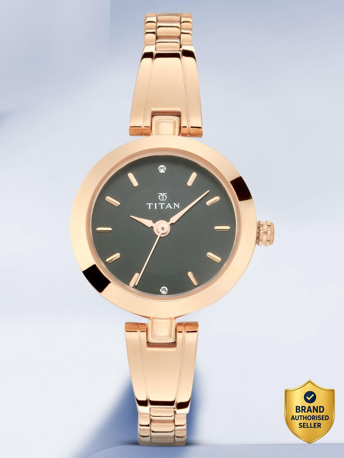 Titan Karishma Anthracite Dial Rose Gold Watch - Women - Image 1