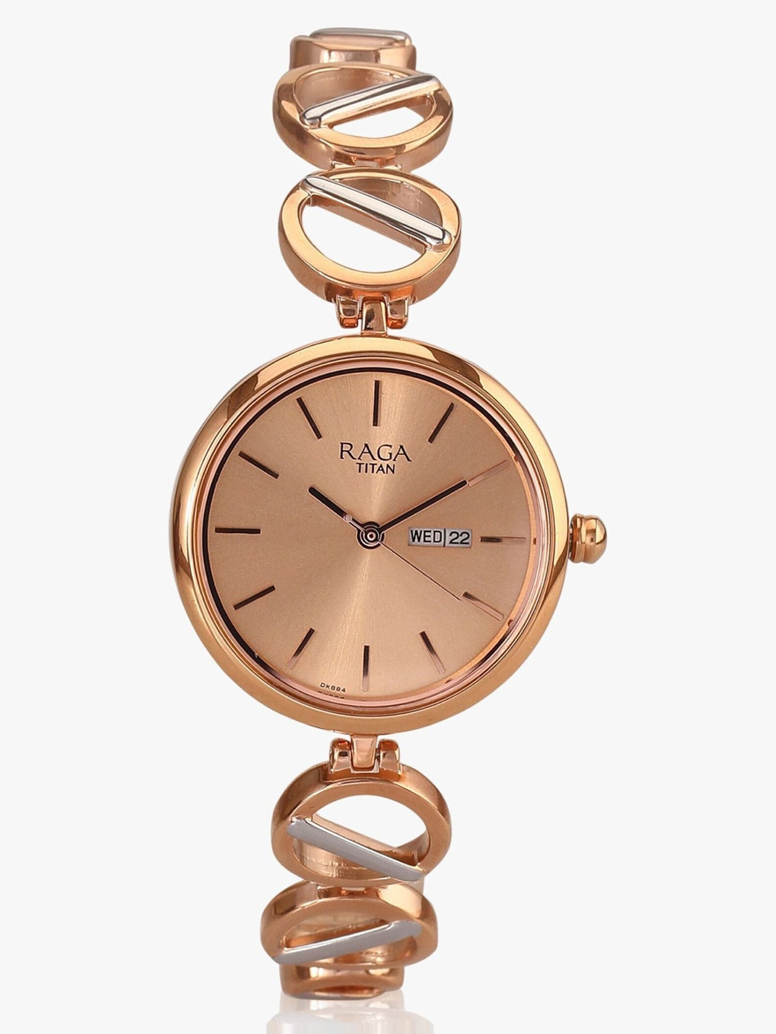 Titan Raga RoseGold Dial Silver MetalStrap Watch - Image 6