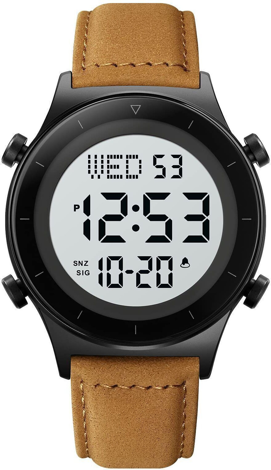 Image of NAVIFORCE Transparent Barel Shaped Sports LCD Digital Date Silicone Strap Digital Watch - For Men NF6107 Digital Display