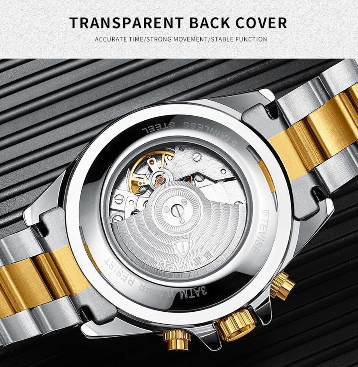 Image of Alix automatic flying wheel tourbillon with date day working silver gold professional Analog Watch - For Men AL2907 Tourbillion